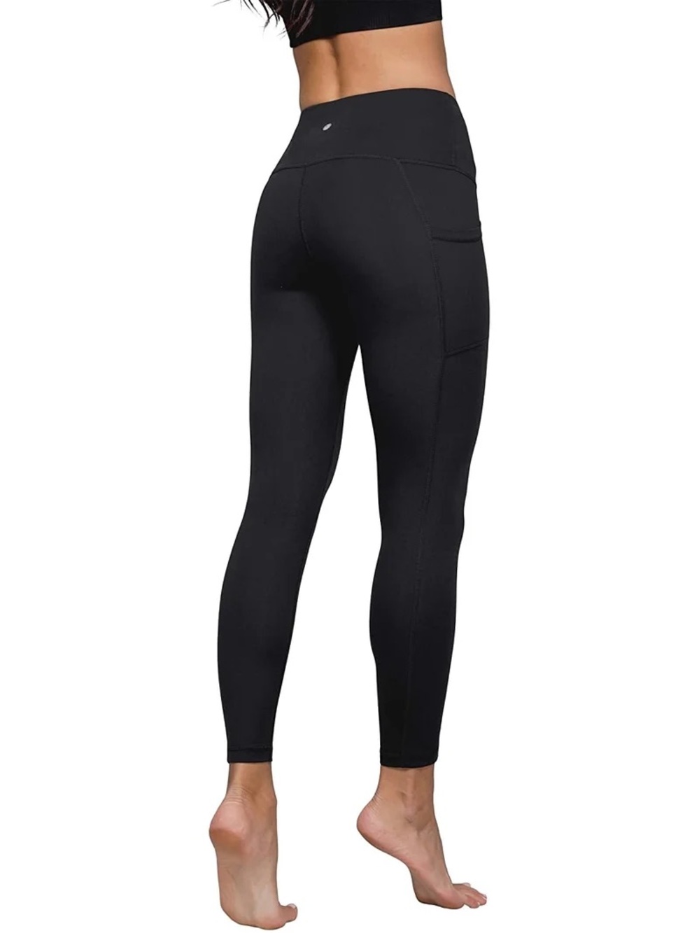 Yogalicious Black High-Waist Leggings with Side Pocket